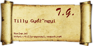 Tilly Gyöngyi névjegykártya